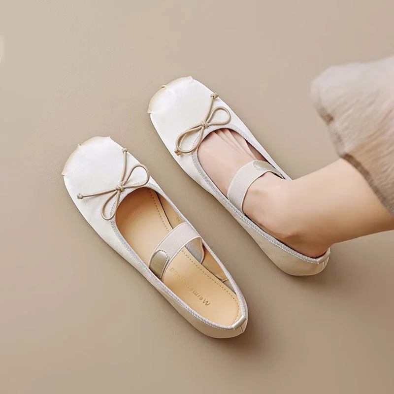 Men's canvas shoes with a leather - trimmed collarWomen Cute Soft Canvas Flats Ballet Shoes Men's canvas shoes with a leather - trimmed collarWomen Cute Soft Canvas Flats Ballet Shoes