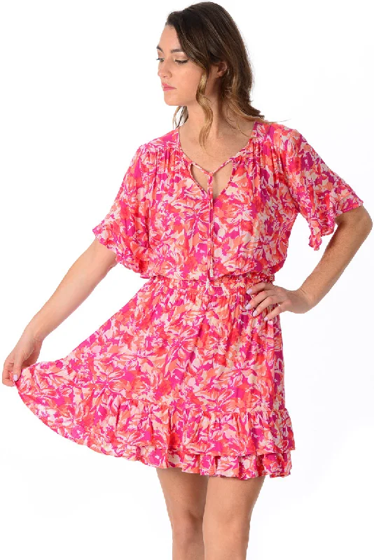 Courtney Dress / Fuchsia Floral