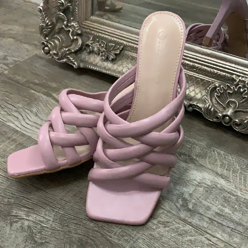 Strappy Weaved High Heel Mule