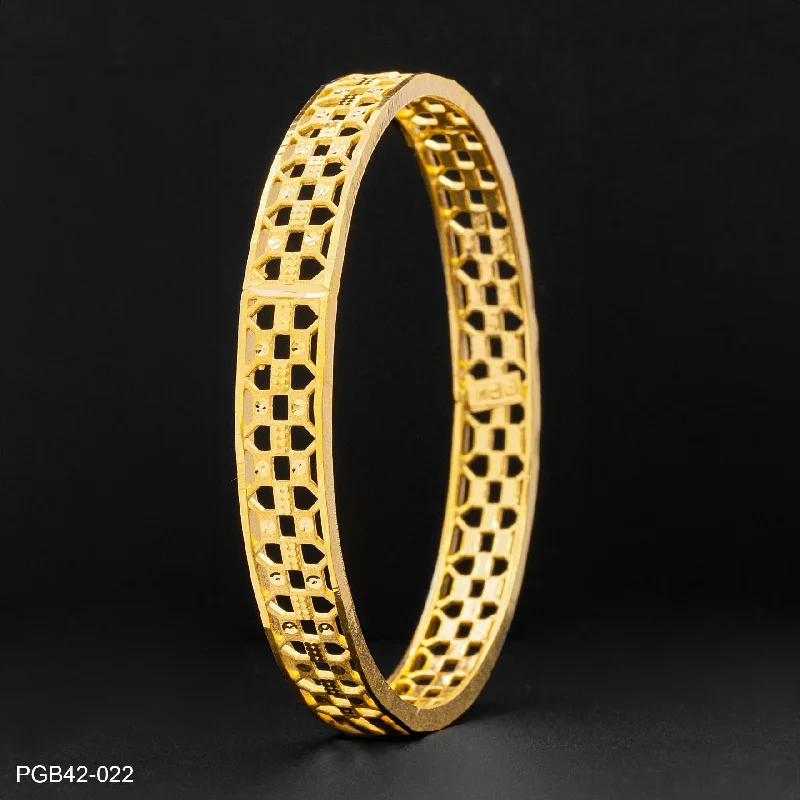 24ct Heavy Gold Plated Boho Style Bangle PGB42-022