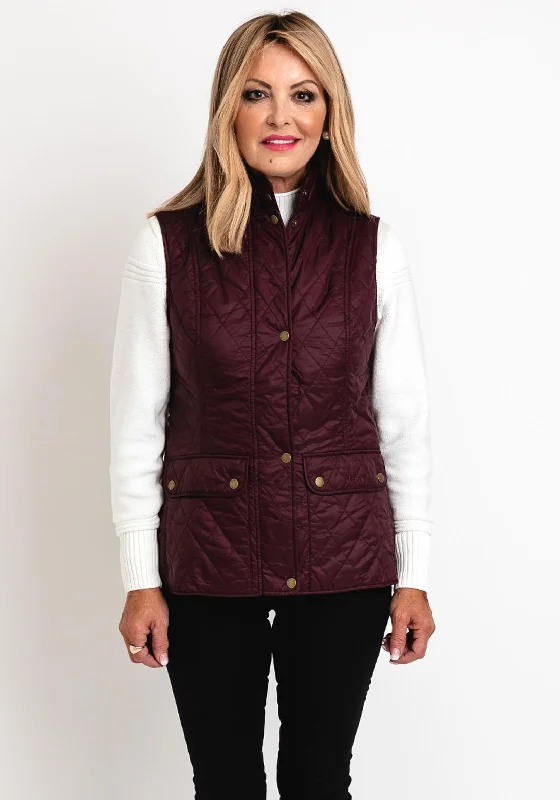 Barbour International Womens Otterburn Gilet, Burgundy