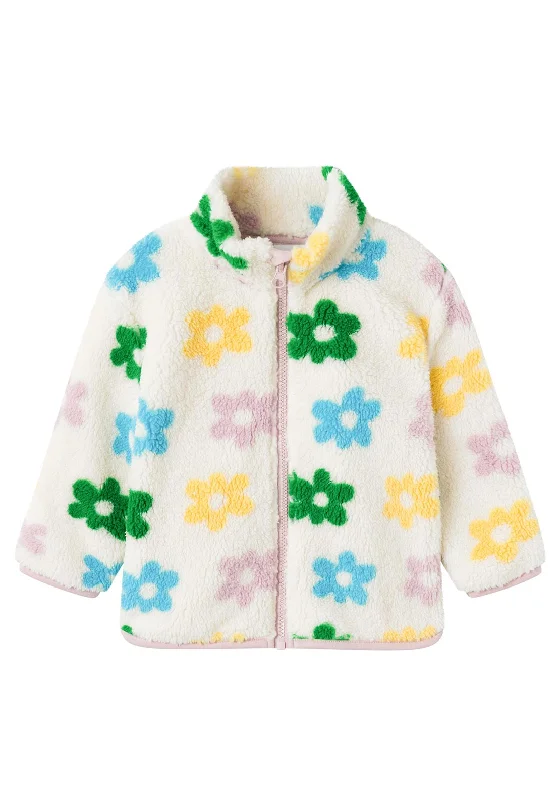 Name It Mini Girls Flinea Teddy Jacket, Jet Stream