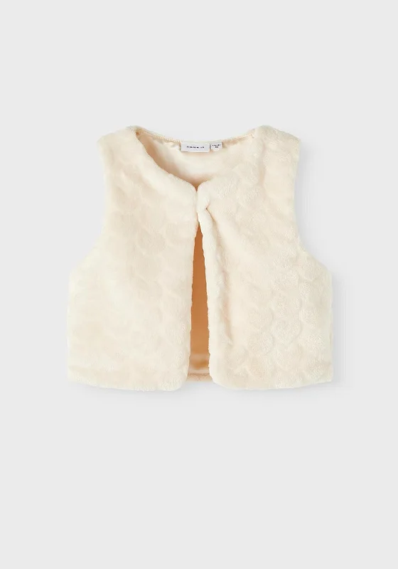 Name It Baby Girl Nussi Sleeveless Vest, Buttercream